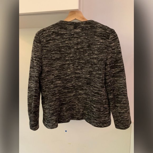 Aritzia Wilfred Black and Grey Striped Blazer - Picture 2 of 6